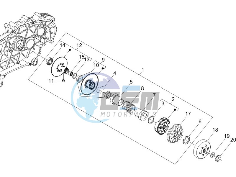 Driven pulley