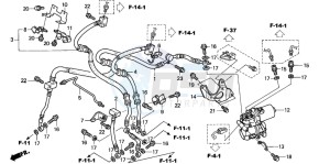 VFR800 drawing FRONT BRAKE HOSE (VFR800A)