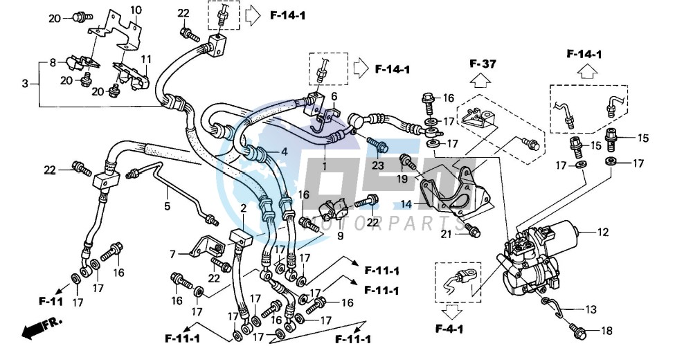 FRONT BRAKE HOSE (VFR800A)