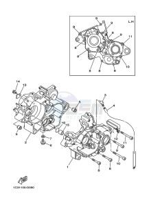 YZ125X (B1B5) drawing CRANKCASE