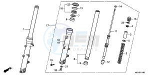 VFR800XC drawing FRONT FORK