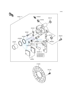 KVF 400 B [PRAIRIE 400] (B1) [PRAIRIE 400] drawing FRONT BRAKE