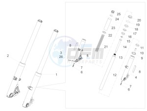 Audace 1400 Carbon 1380 (EMEA) drawing Front Fork Kaifa