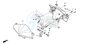 SCV100F LEAD drawing STEERING HANDLE/HANDLE COVER