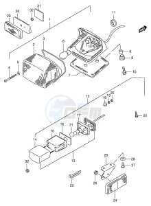 VS600GL (E2) INTRUDER drawing REAR COMBINATION LAMP (MODEL T)