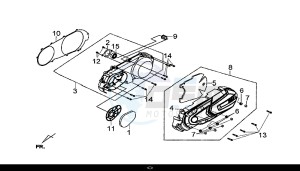 GTS 300I ABS (LN30W9-EU) (L7-M0) drawing L. CRANK CASE COVER / GTS 300I ABS (LN30W9-EU) (L7-M0)