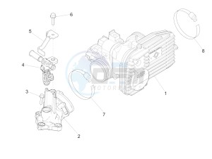 SUPER GTS 300 4T 4V IE ABS E3 (APAC) drawing Throttle body - Injector - Induction joint