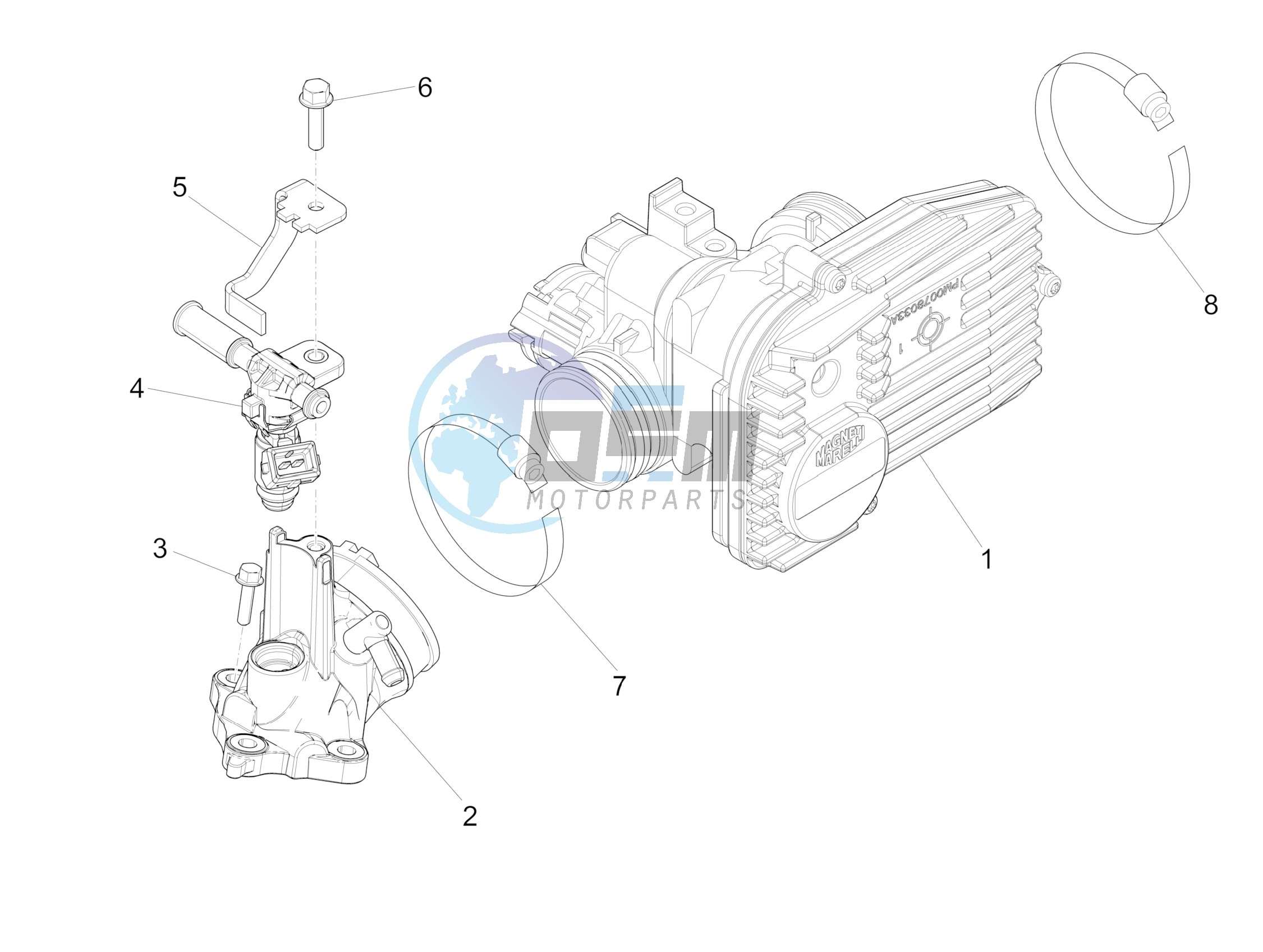 Throttle body - Injector - Induction joint