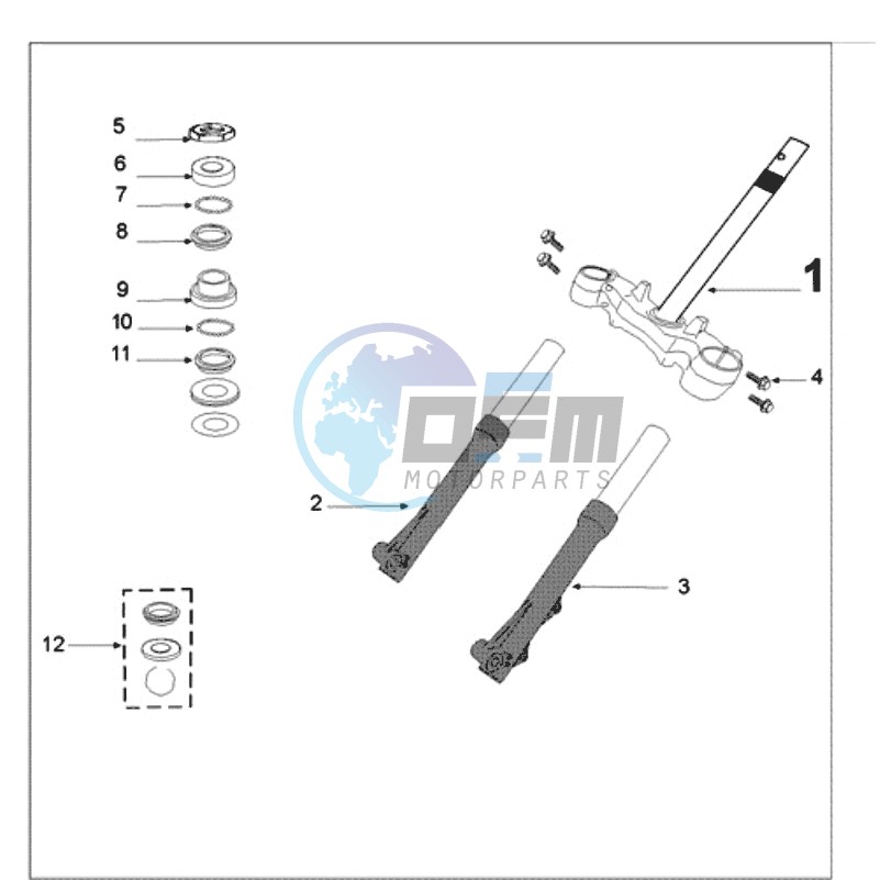 FRONT FORK / STEERINGHEAD