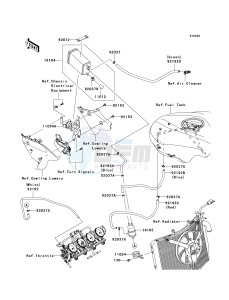 ZX 600 P [NINJA ZX-6R] (7F-8FA) P8F drawing FUEL EVAPORATIVE SYSTEM-- P8F_P8FA- --- CA- -