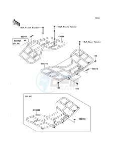 KVF650 4x4 KVF650-D1 EU GB drawing Carrier(s)