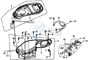 FIDDLE III 50 L6 drawing BUDDY SEAT - HELMET BOX - CARRIER