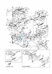 YZF320-A YZF-R3 (B2X9) drawing COWLING 1