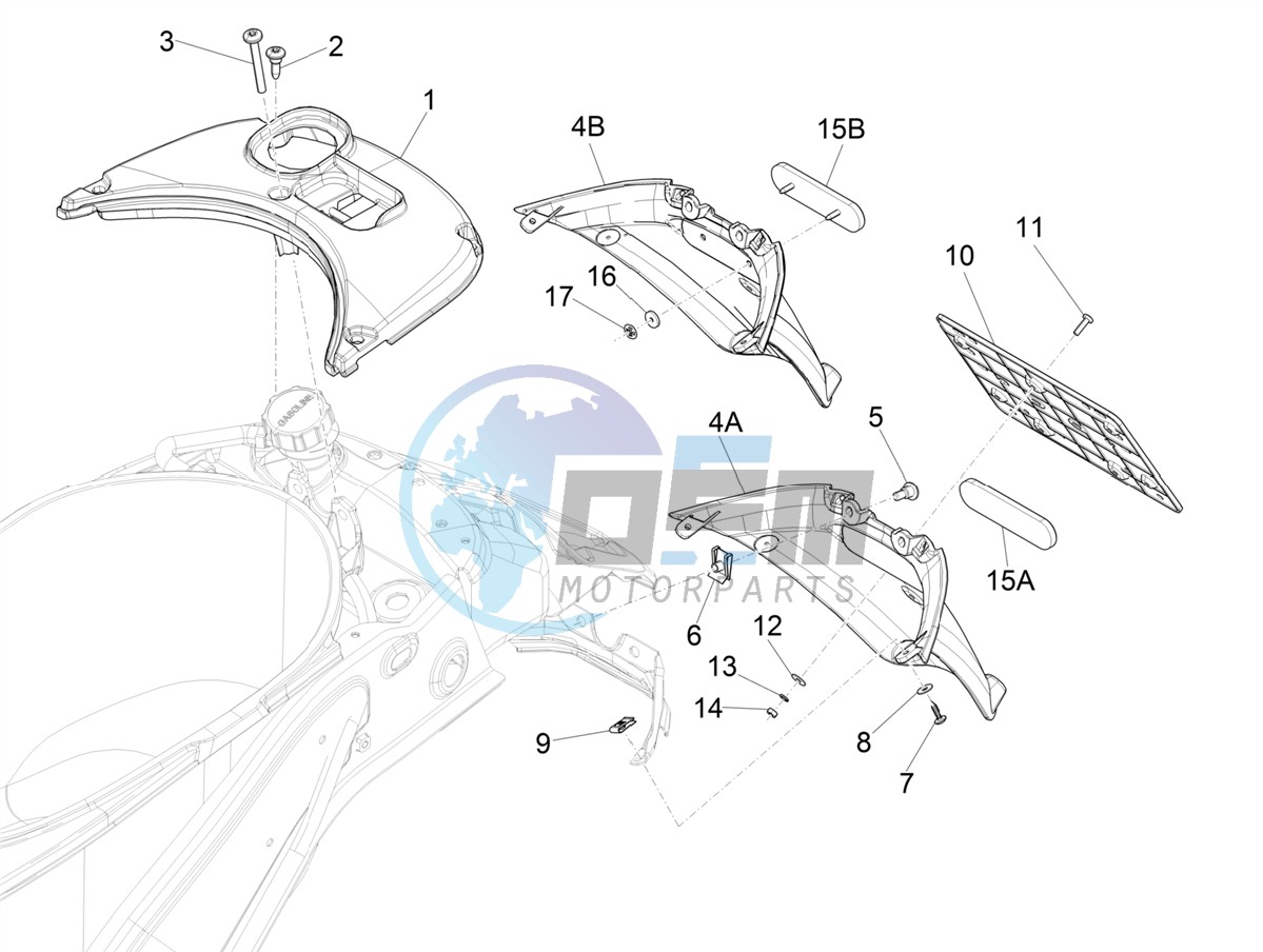 Rear cover - Splash guard