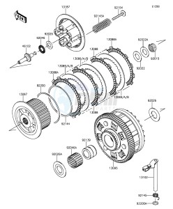 Z1000SX_ABS ZX1000MFF FR GB XX (EU ME A(FRICA) drawing Clutch