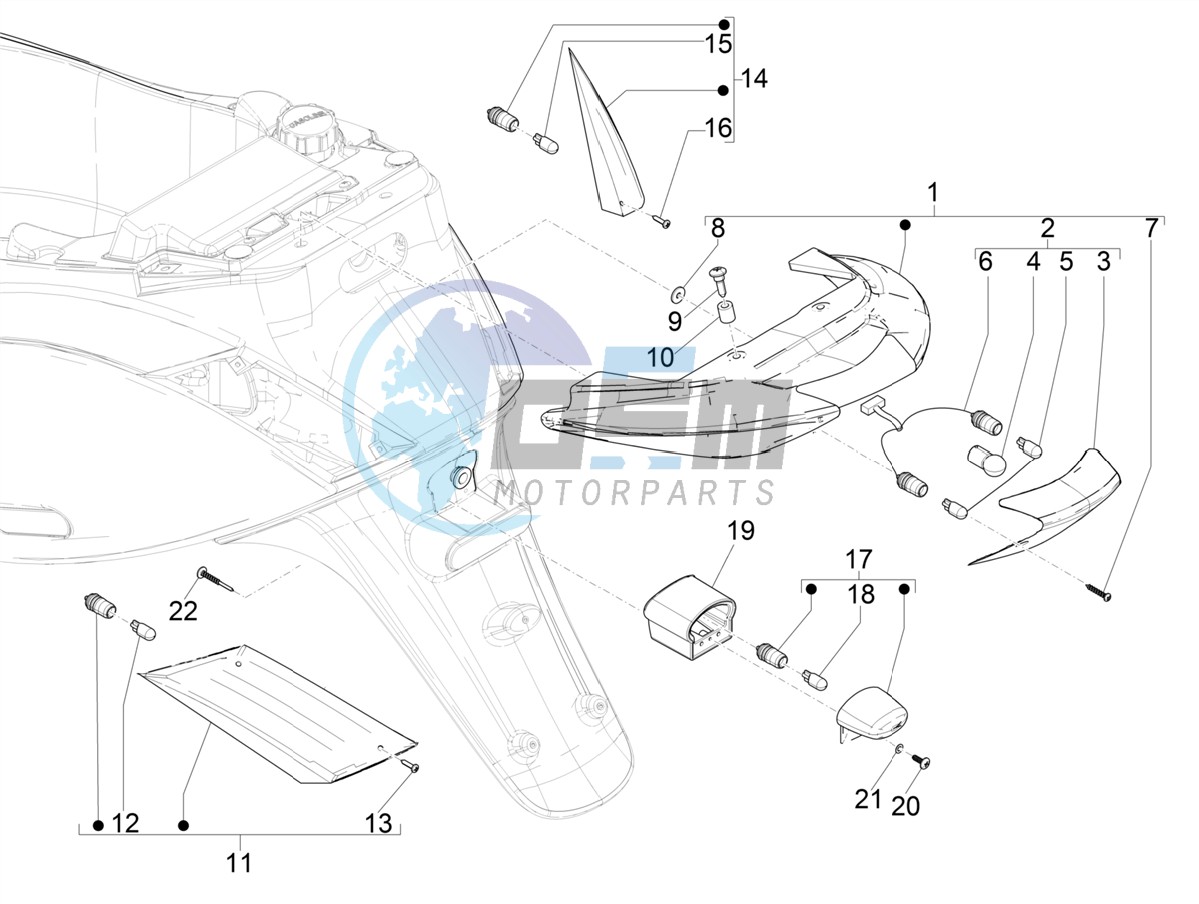 Rear headlamps - Turn signal lamps