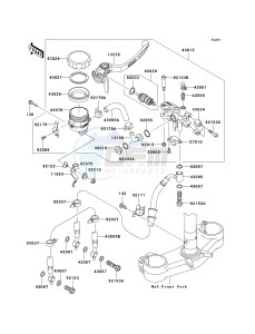 ZX636 C [NINJA ZX-6R] (C6F) C6F drawing FRONT MASTER CYLINDER