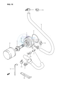 GSX-R750W (E2) drawing OIL COOLER - OIL FILTER