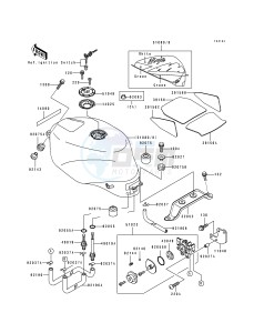 ZX 750 M [NINJA ZX-7R] (M1-M2) [NINJA ZX-7R] drawing FUEL TANK -- ZX750-M2- -