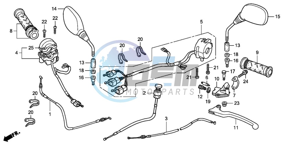 HANDLE LEVER/SWITCH/CABLE (CBR125R/RS/RW5/RW6/RW8)