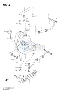 LT-Z400 (E33) drawing OIL HOSE