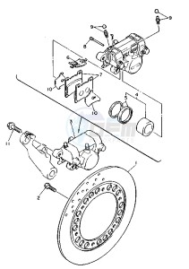 XJ S DIVERSION 600 drawing REAR BRAKE CALIPER