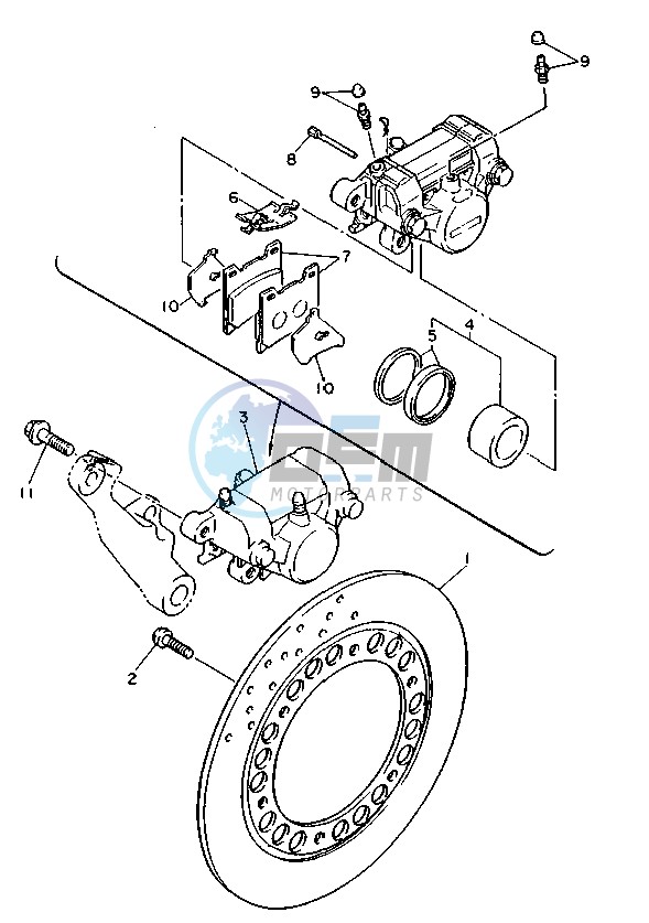 REAR BRAKE CALIPER