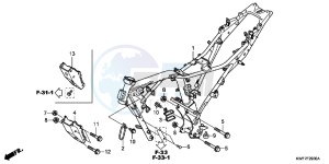 CBF125MD CBF125M UK - (E) drawing FRAME BODY