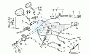 V 10 1000 Centauro Centauro drawing Handlebar - controls