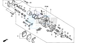 TRX300EX SPORTRAX drawing REAR BRAKE CALIPER