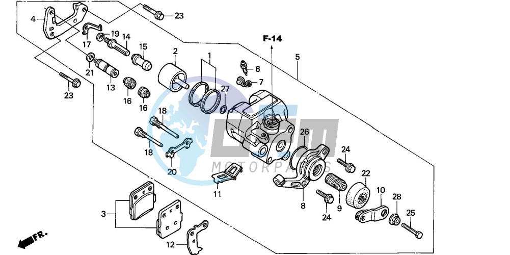 REAR BRAKE CALIPER