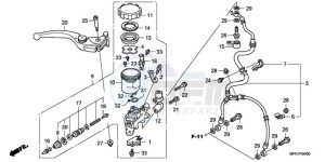 CB1000RA France - (F / CMF) drawing FR. BRAKE MASTER CYLINDER (CB1000R)