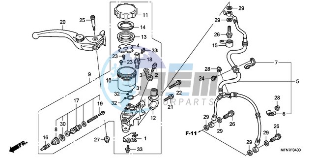 FR. BRAKE MASTER CYLINDER (CB1000R)