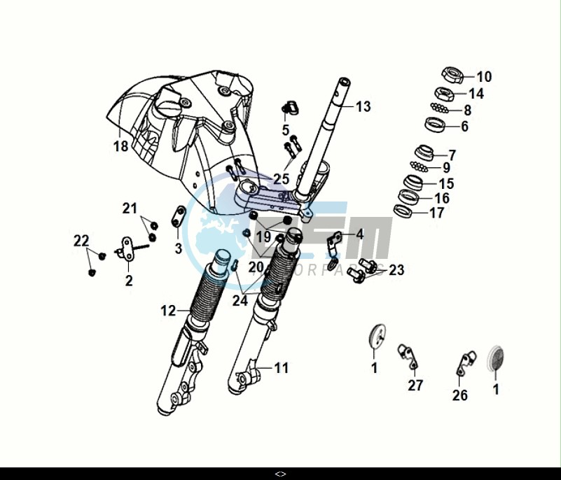 STEERING STEM FRONT CUSHION