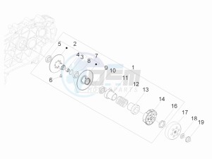 GTS 300 ie USA drawing Driven pulley