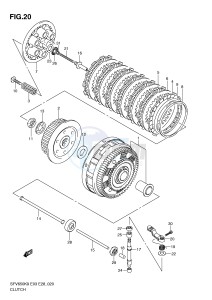 SFV650 (E3-E28) Gladius drawing CLUTCH