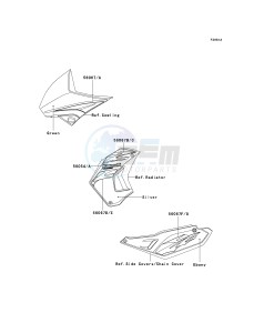 KL 650 E [KLR650] (E8F-E9F) E8F drawing DECALS-- GREEN- --- E8F- -