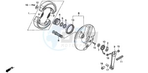 CB250 TWO FIFTY drawing FRONT BRAKE PANEL