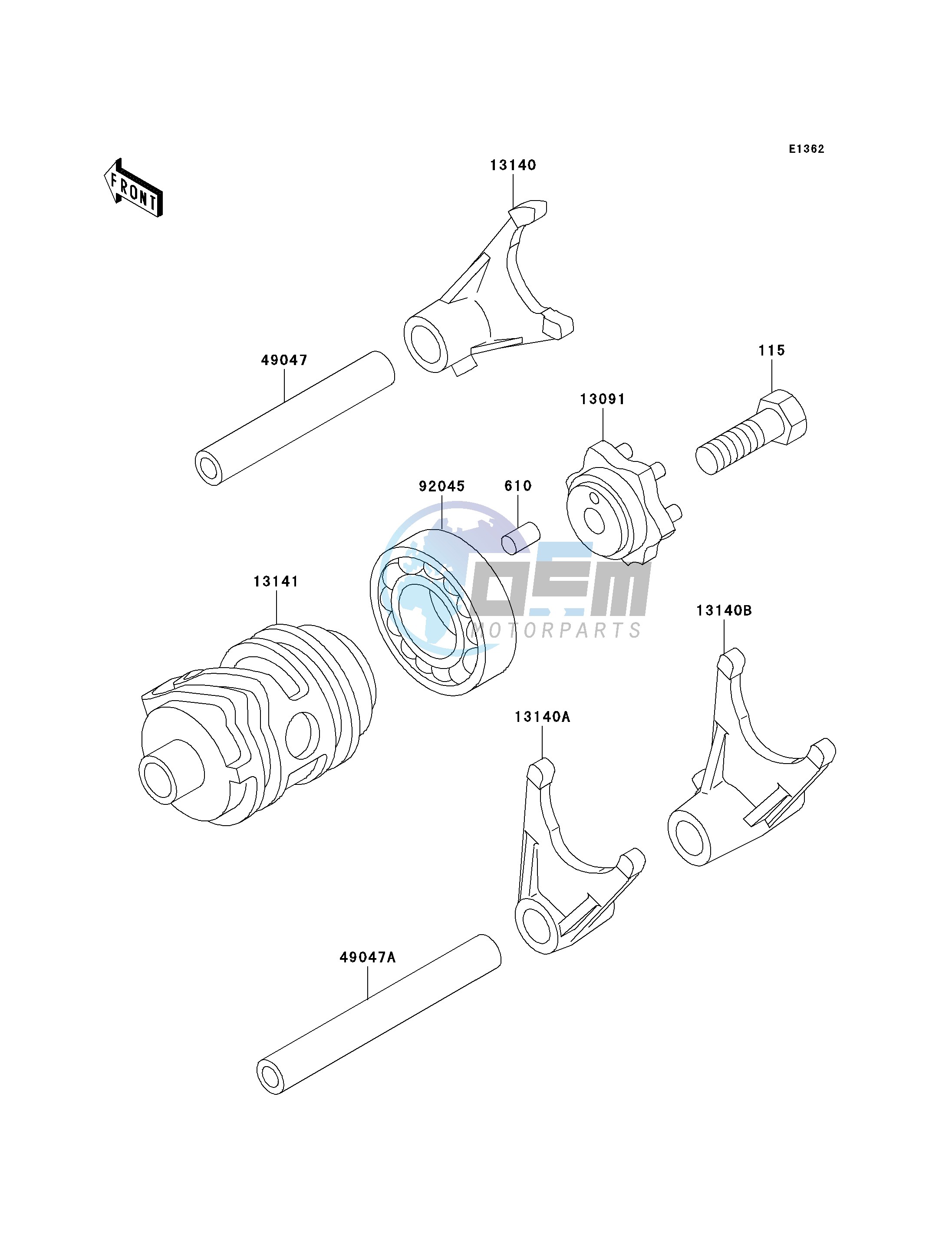 GEAR CHANGE DRUM_SHIFT FORK-- S- -