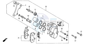 CA125 REBEL drawing FRONT BRAKE CALIPER