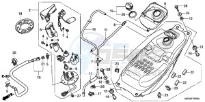 NC700SD NC700S Europe Direct - (ED) drawing FUEL TANK/ FUEL PUMP