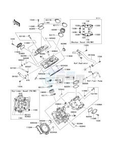 KVF 650 F [BRUTE FORCE 650 4X4I] (F6F-F9F ) F8F drawing CYLINDER HEAD