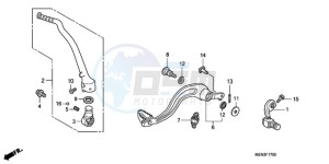 CRF450RA Europe Direct - (ED) drawing PEDAL/KICK STARTER ARM