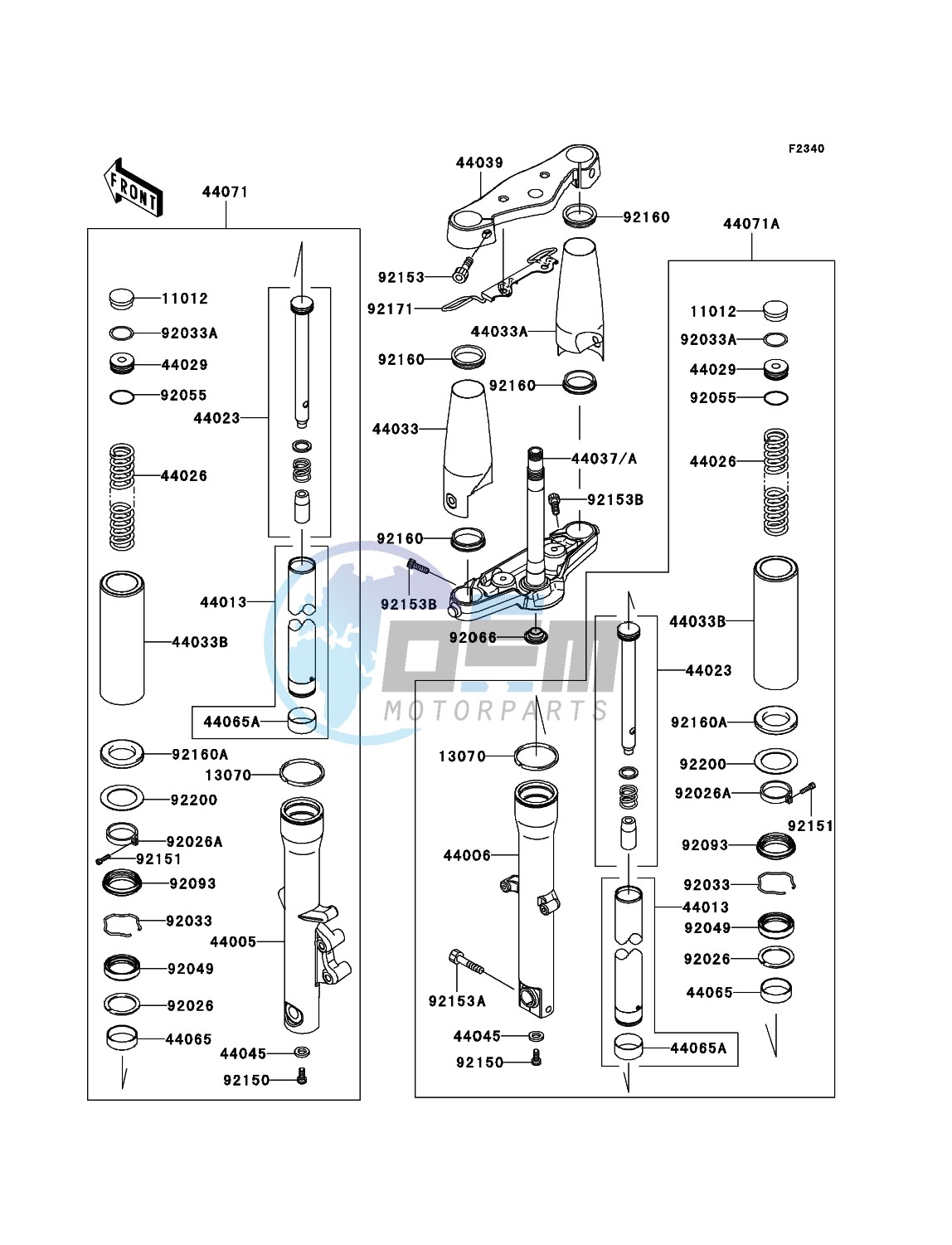 Front Fork(-JKAVN2B1 7A015508)