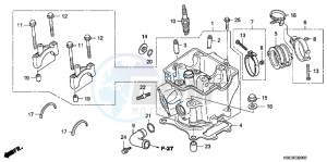 CRF250XB CRF250X ED drawing CYLINDER HEAD