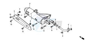 FES250 FORESIGHT drawing EXHAUST MUFFLER