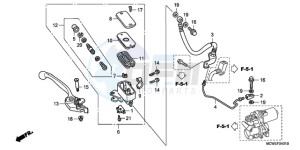 VFR800A9 France - (F / ABS CMF MME) drawing FR. BRAKE MASTER CYLINDER (VFR800A)