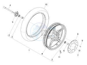 Liberty 150 4t 2v ie e3 (Vietnam) drawing Front wheel