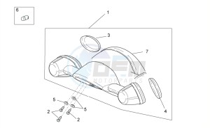 Scarabeo 50 2t e2 (eng. piaggio) drawing Turn indicators