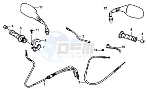 JET EURO 50 drawing CABLES / BRAKE LEVER